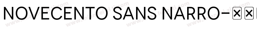 Novecento sans narro字体转换